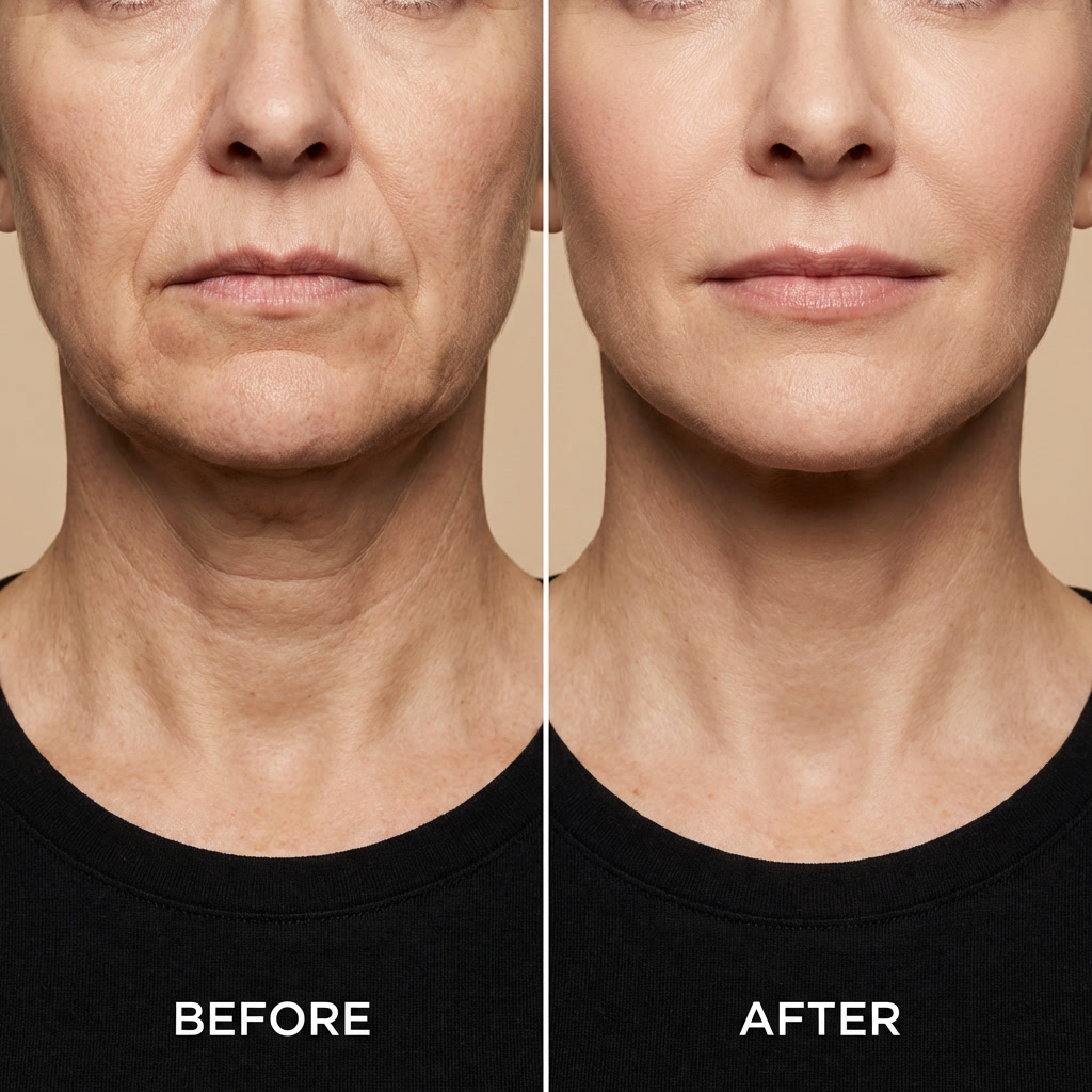 marionette lines jowls filler before after
