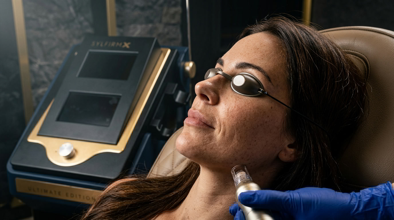 Sylfirm X RF microneedling device at Catara Med Spa in Algonquin, IL